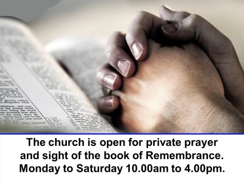 church open for prayer